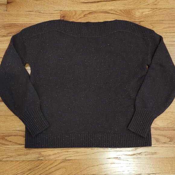 Garnet Hill Sweaters - Garnet Hill Seraphine Cashmere Sweater Dark Chocolate Donegal Small